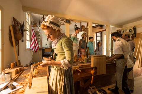 I saw various tradespeople go about their business using real 18th-century tools and techniques